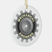 Mechanische ingenieur grijs tandwiel keramisch ornament (Rechts)