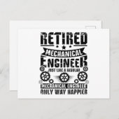 Mechanische ingenieur in ruste briefkaart (Voorkant / Achterkant)