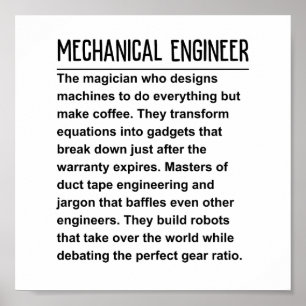 Mechanische ingenieur poster