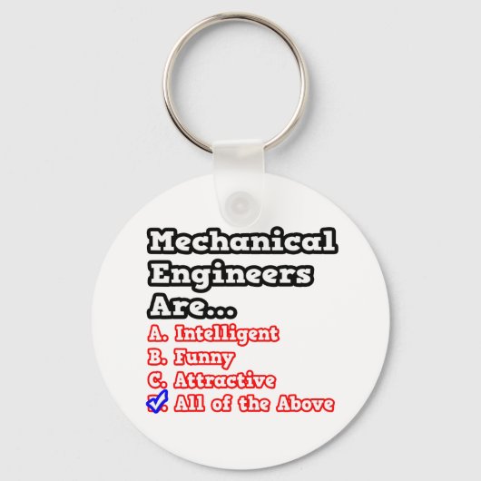 Mechanische ingenieur Quiz...Joke Sleutelhanger (Voorkant)