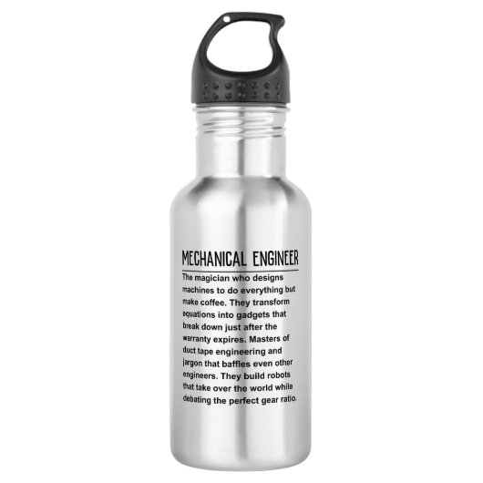 Mechanische ingenieur waterfles  (Voorkant)