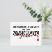 Mechanische ingenieur Zombie Hunter Briefkaart (Staand voorkant)