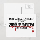 Mechanische ingenieur Zombie Hunter Briefkaart (Voorkant / Achterkant)