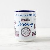 Mechanische ingenieurs doen het. Antiek machines Mok (Midden)