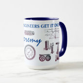 Mechanische ingenieurs doen het. Antiek machines Mok (Voorkant rechts)