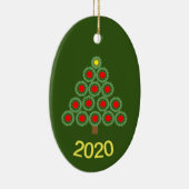 Mechanische kerstboom keramisch ornament (Rechts)