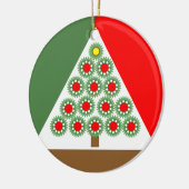 Mechanische kerstboom keramisch ornament (Links)