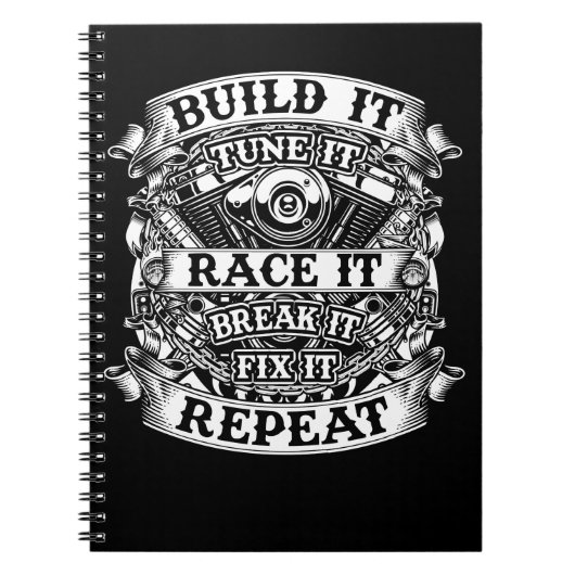 Mechanische kleding voor autobouw notitieboek (Voorkant)