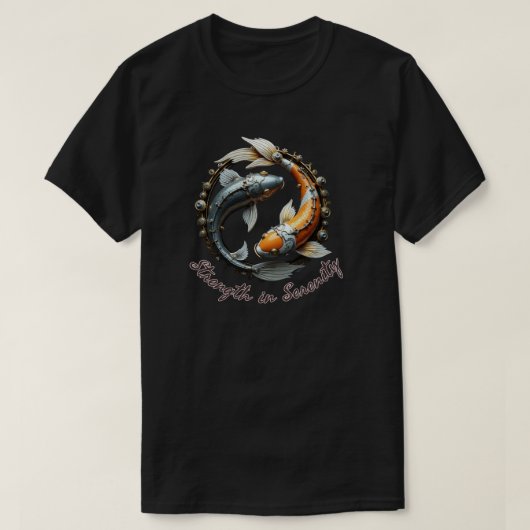 Mechanische Koi Yin-Yang T-shirt (Design voorkant)