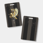 Mechanische kolibrie badge (Voor- en achterkant)