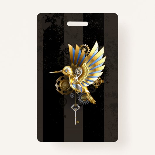 Mechanische kolibrie badge (Voorkant)