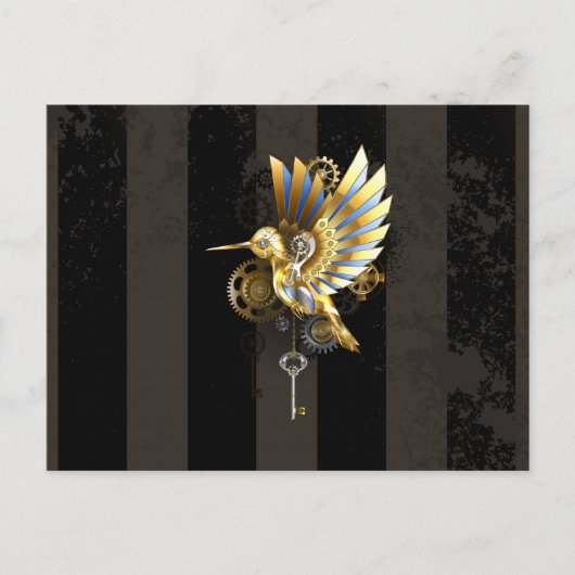 Mechanische kolibrie briefkaart (Voorkant)