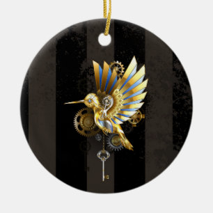 Mechanische kolibrie keramisch ornament
