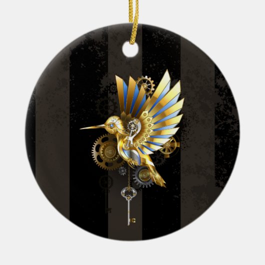 Mechanische kolibrie keramisch ornament (Voorkant)