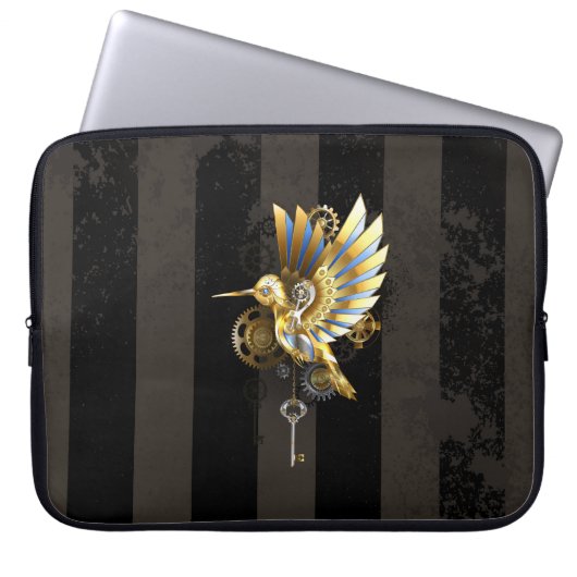 Mechanische Kolibrie Laptop Sleeve (Voorkant)