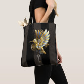 Mechanische kolibrie tote bag (Dichtbij)