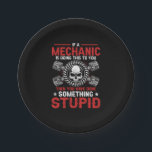 Mechanische kunst | Een mechanisme doet Papieren Bordje<br><div class="desc">Mechanische kunst | Een mechanisme doet</div>