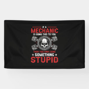Mechanische kunst Een mechanisme doet Spandoek