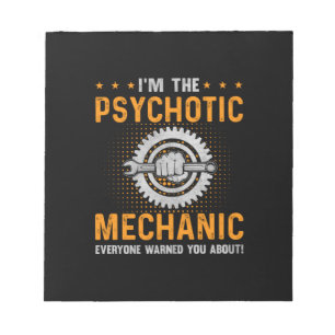 Mechanische kunst Ik ben het psychotisch mechani Notitieblok