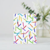 Mechanische kunstdocent Pencils; Briefkaart (Staand voorkant)