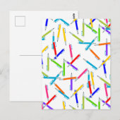 Mechanische kunstdocent Pencils; Briefkaart (Voorkant / Achterkant)