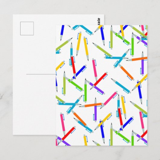 Mechanische kunstdocent Pencils; Briefkaart (Voorkant / Achterkant)