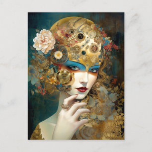 Mechanische Lady Robotic Fantasy Sci-Fi Briefkaart