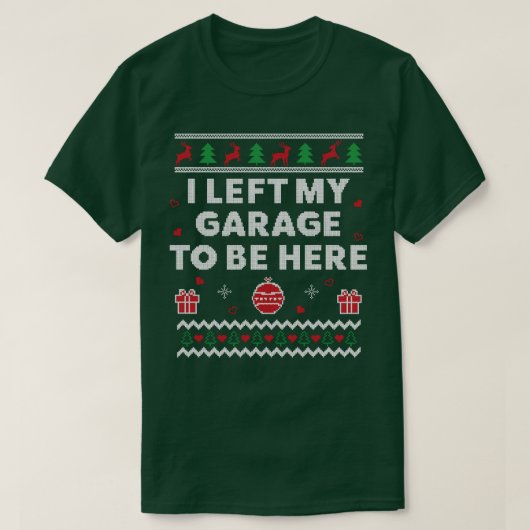 Mechanische Lelijke Kerstmis Grappige Garage Xmas T-shirt (Design voorkant)