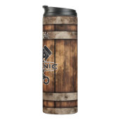 Mechanische Logo houten vat rustiek Thermosbeker (Geroteerd rechts)