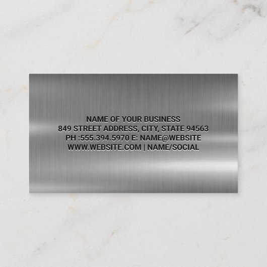 Mechanische Logo | Straatraceauto | Auto Visitekaartje (Achterkant)