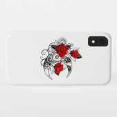 Mechanische Maan met Rode Rozen Case-Mate iPhone Case (Achterkant (horizontaal))