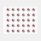 Mechanische Maan met Rode Rozen Labels (Vel)