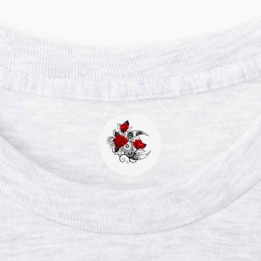 Mechanische Maan met Rode Rozen Labels (Aangebracht)