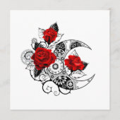 Mechanische Maan met Rode Rozen Menu (Voorkant)