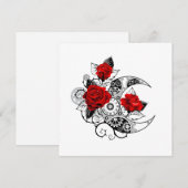 Mechanische Maan met Rode Rozen Menu (Voorkant / Achterkant)