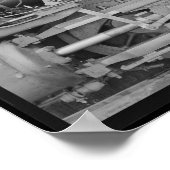 Mechanische Marvels: stoom Locomotief ventiel Gear Poster (Hoek)