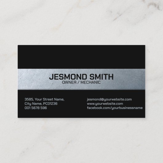 Mechanische metalen pictogrammen voor automatische visitekaartje (Achterkant)