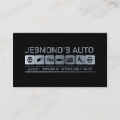 Mechanische metalen pictogrammen voor automatische visitekaartje (Voorkant)