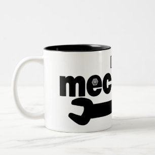 Mechanische moeren en bouten Tekst Tweekleurige Koffiemok