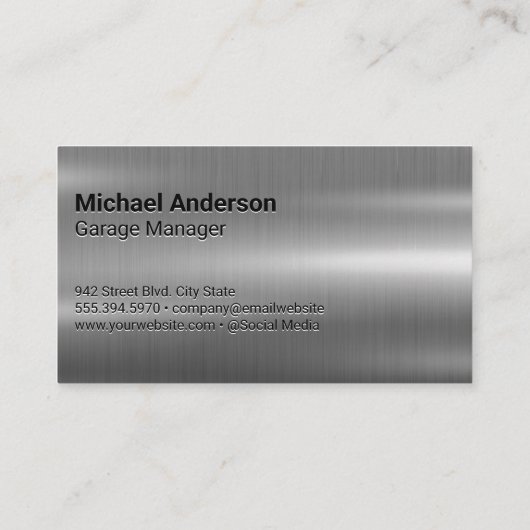 mechanische moersleutel | Automatisch winkelen Visitekaartje (Achterkant)