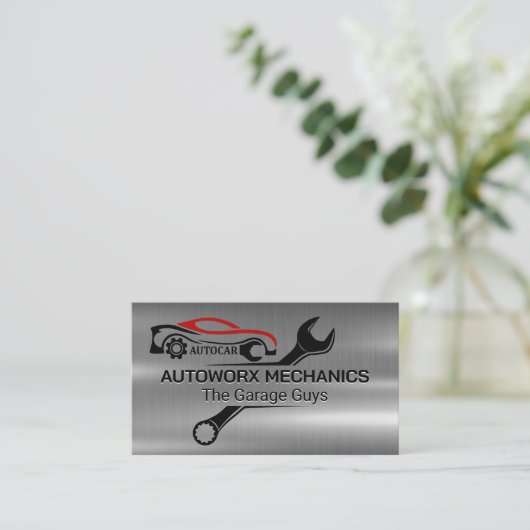 mechanische moersleutel | Automatische services |  Visitekaartje (Staand voorkant)