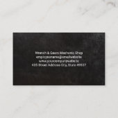 Mechanische moersleutel Logo | Auto-service Visitekaartje (Achterkant)