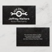 Mechanische moersleutel Logo | Auto-service Visitekaartje (Voorkant / Achterkant)