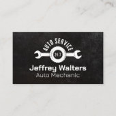 Mechanische moersleutel Logo | Auto-service Visitekaartje (Voorkant)