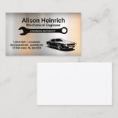 Mechanische moersleutel | Spierwagen | Metallisch Visitekaartje (Voorkant / Achterkant)