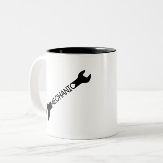 Mechanische moersleutel tweekleurige koffiemok (Voorkant links)