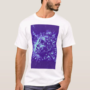 Mechanische Muze Paarse Cyberpunk T-Shirt