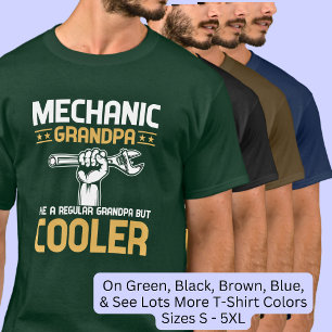 Mechanische opa koeler met moersleutel gereedschap t-shirt