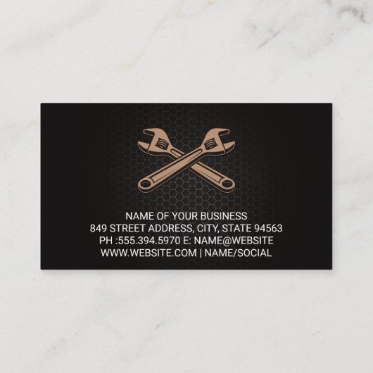 Mechanische openingsauto visitekaartje (Achterkant)