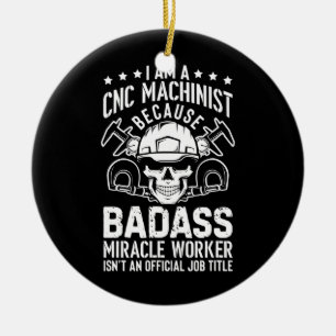 Mechanische operator Engineer ik ben cnc machinist Keramisch Ornament